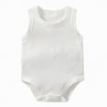 thumbnail image 1 of Kogui Baby Summer Clothes Baby-Boys One-Pack Short Sleeve Bodysuit Bodysuits 0 3 6 9 12 18 24 Months (White,0-3 Months), 1 of 3