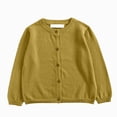 thumbnail image 1 of Kogui Baby Sweater Girls Casual Open Front Long Sleeve Cardigan Pocket Fashion Sweater Outwear 18 24 Months (Light Yellow,18-24 Months), 1 of 5