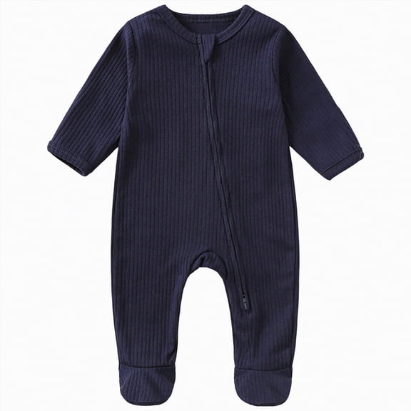Kogui Baby Winter Clothes Newborn Outfit Baby Boy Coming Home Clothes Funny Jumpsuit Romper Fall Clothes 0 3 6 9 12 18 24 Months (Navy,9-12 Months)