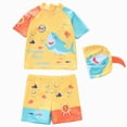 thumbnail image 1 of Kogui Bathing Suit Boy Swim Suits Rash Guard Bathing Suit Set 2 Pcs Holiday 5T 6T (Light Yellow,5-6 Years), 1 of 7