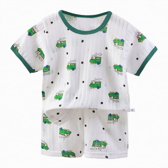 Kogui Boy Pajamas Summer Baby-Girls and Toddler Short Sleeve Pajamas Sets Sleep & Play 18 24 Months (Green,18-24 Months)