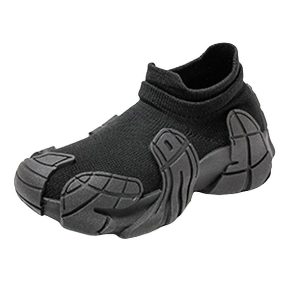 Kogui Boy Shoes Boy Walking Shoes Sneakers Shoe Lightweight Shoe Size 1.5 (Black,Big Kids 1.5)