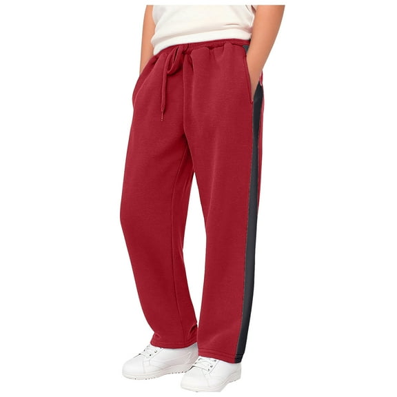 Kogui Boys Athletic Sweatpants Boys Lightweight Jogger Pants Youth Kids Active Athletic Pants 5T 6T (Red,5-6 Years)