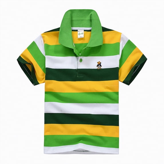 Kogui Boys Collared Shirt Boys Golf Polo Shirt School Uniform Moisture Wicking Athletic Short Sleeve Active Polo Shirts Size 9-10 (Q,9-10 Years)