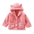 thumbnail image 1 of Kogui Boys Fleece Jacket Hood Girls Boys Polar Fleece Jacket Fur Lined Stand Collar Unisex Kids Size 6T 8T (Pink,6-8 Years), 1 of 3
