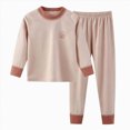 thumbnail image 1 of Kogui Boys Fleece Lined Pajama Set, 2 Piece Long Sleeve Cotton Sleepwear, Extra Wide Warm PJs for Fall Winter Size 9-10 (Pink,9-10 Years), 1 of 9