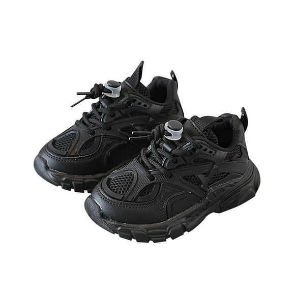 Kogui Boys Girls Shoes Antiskid Tennis Sneakers Outdoor Casual Kids Shoes Running Shoes (Black,11)