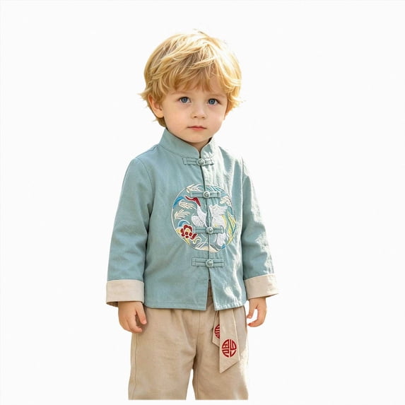 Kogui Boys Hawaiian Outfits Boys Clothes 2 Piece Short Sleeve T-Shirt Tops & Shorts Set Casual Kids Boys Summer Outfit 4T 5T (Green,4-5 Years)