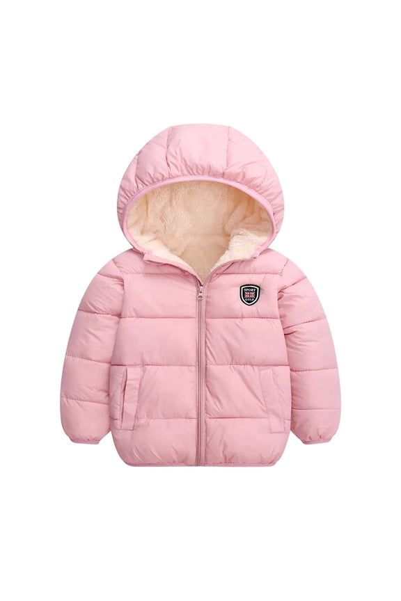 Boys Down Jacket Boys Girls Puffer Jacket Kids Winter Coat Water Resistant Warm Colorblock Quilted Bubble Puffy Jackets Coats Size 6-7 (Pink,6-7 Years)