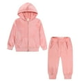 thumbnail image 1 of Kogui Boys Jogger Set Boys Hoodie Sets Hoodie Sweatsuits Printed Hoodie Pants Children's Two Piece Fashion Trend American Football Fans Sports Athletic Size 6T 7T (Pink,6-7 Years), 1 of 9