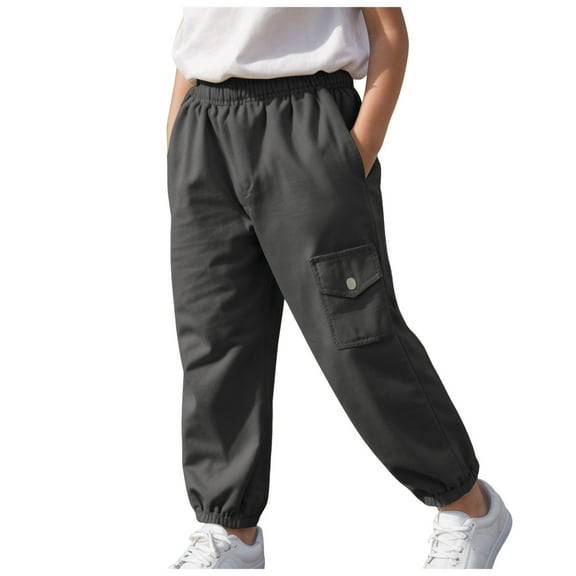 Kogui Boys Jogger Sweatpants Baby Boys Cargo Joggers Pants Toddler Lightweight Pants Kids Sweatpants 1T 2T (Grey,1-2 Years)