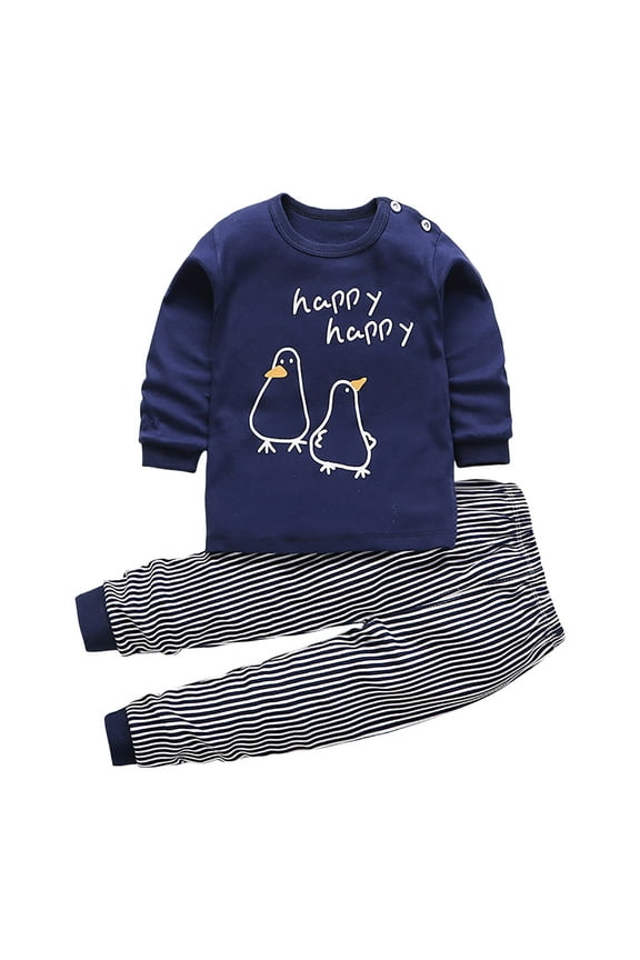 Boys Outfits Boys 2 Piece Sweatshirt and Pant Sets for Toddlers and Kids Size 2T 3T (Navy,2-3 Years)
