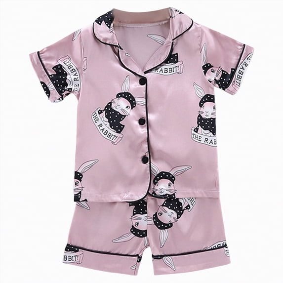 Kogui Boys' Pajama Sets Boys Pajamas Cotton Toddler 2 Piece Short Sleeve Pjs Kids Summer Sleepwear Clothes Set 12 18 Months (Light Pink,12-18 Months)