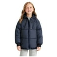 thumbnail image 1 of Kogui Boys Puffer Jacket Baby Kids Hooded Winter Coat Puffer Down Jacket Windproof Fleece Lined 1T 2T (Navy,1-2 Years), 1 of 7