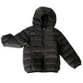 thumbnail image 1 of Kogui Boys Puffer Jacket Girls' Reversible Lightweight Puffer Jacket Hooded Water-Resistant Winter Coat Size 16-18 (Black,16-18 Years), 1 of 3