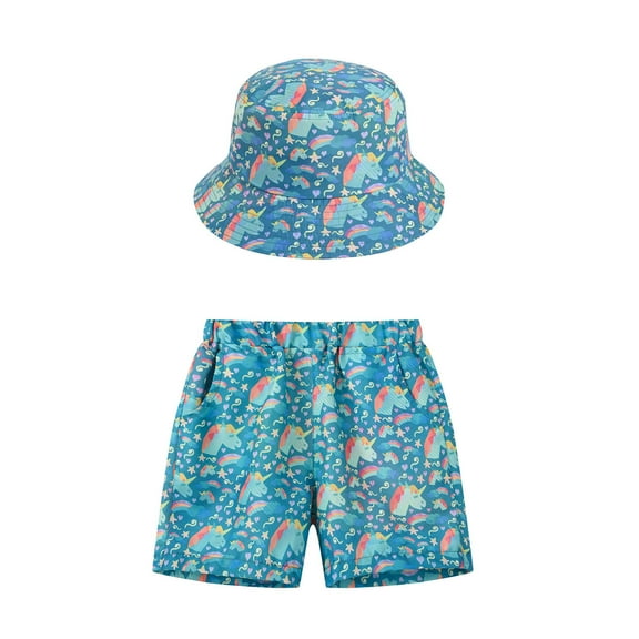 Kogui Boys Quick Dry Swim Trunks Boys Swim Trunks with Compression Liner, Little Boy Bathing Suit Swimwear 5T 6T (Blue,5-6 Years)