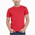 thumbnail image 1 of Kogui Boys Shirts Toddler Baby Boys T-shirt Short Sleeve Crew Neck Tees Kids Summer Tops Clothes 5T 6T (Red,5-6 Years), 1 of 7