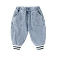 thumbnail image 1 of Kogui Boys Skinny Jeans Toddler Boys Causal Elastic Waist Jeans Pants Size 3T 4T (Light Blue,3-4 Years), 1 of 9