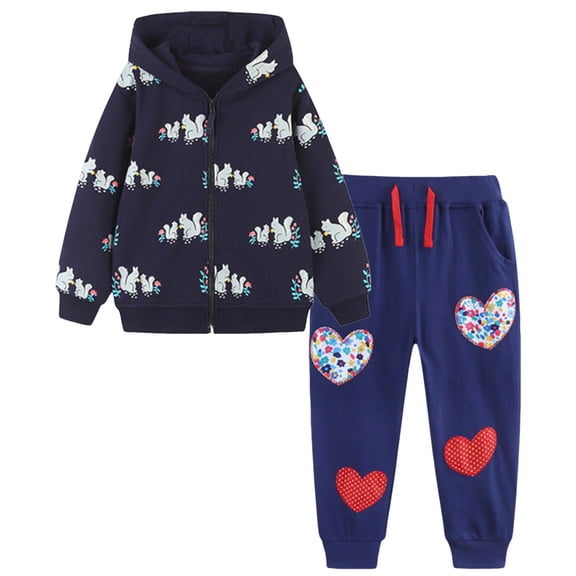 Kogui Boys Sweat Outfits Boys Clothes Long Sleeve Hooded Pullover Colorblock Sweatshirt   Pants 2pcs Fall Winter Outfit Set 4T 5T (Blue,4-5 Years)