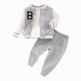 thumbnail image 1 of Kogui Boys Sweatsuits Toddler Boy Clothes Outfits Plaid Long Sleeve Hoodie Sweatshirt + Pants Boys Fall Winter Outfits Set 3 6 9 12 24 Months 2T 3T 4T (Grey,18-24 Months), 1 of 7