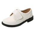 thumbnail image 1 of Kogui Boys Wedding Shoes Boys Girls Classic Lace-Up Dress Shoes Oxford Shoes Wedding School Uniform Shoes Size 1.5 (White,Big Kids 1.5), 1 of 6