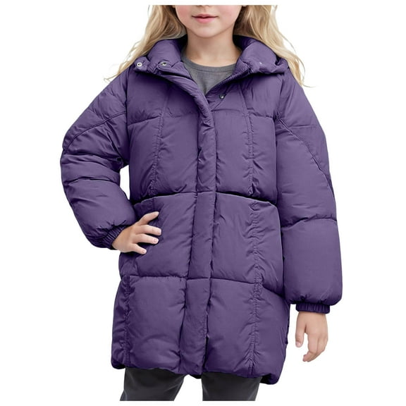 Kogui Boys Winter Coats Kids Winter Coat - Lightweight Packable Puffer Jacket for Boys and Girls Size 7-8 (Purple,7-8 Years)