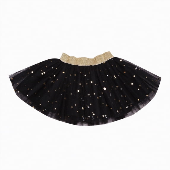 Kogui Cheer Skirts for Girls Girls Tutu Skirt Layers Tulle Tutus for Girls Fluffy Ballet Dress Up for Toddler Kids Children 4T 6T (Black,4-6 Years)
