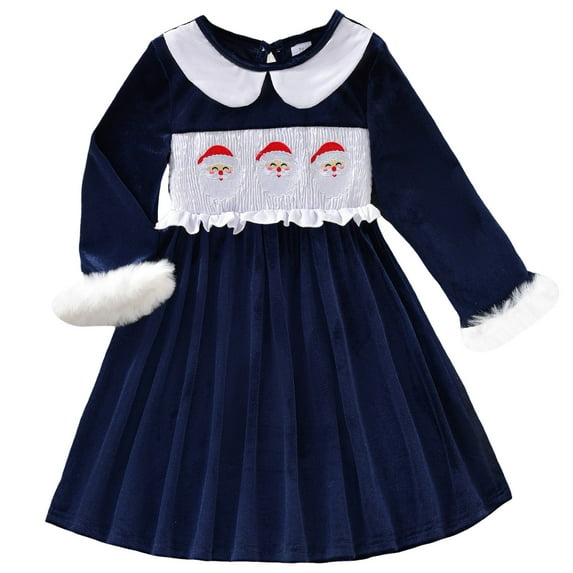 Kogui Christmas Dress Toddler Christmas Dress Girls Sequin Tulle Puff Long Sleeves Tutu Dress Princess Birthday Party Clothes 2T 3T (Blue,2-3 Years)