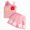 thumbnail image 1 of Kogui Cute Baby Girl Summer Outfits Toddler Girls' Print T-Shirt and Floral Shorts Set, 2 Pieces Set 3 6 9 12 18 24 Months 2T 3T 4T (Pink,9-12 Months), 1 of 9