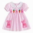 thumbnail image 1 of Kogui Cute Dresses for Girls Toddler Girls Tulle Summer Puff Sleeve Baby Girls Tutu Princess Party Casual Dress 3T 4T (Pink,3-4 Years), 1 of 9
