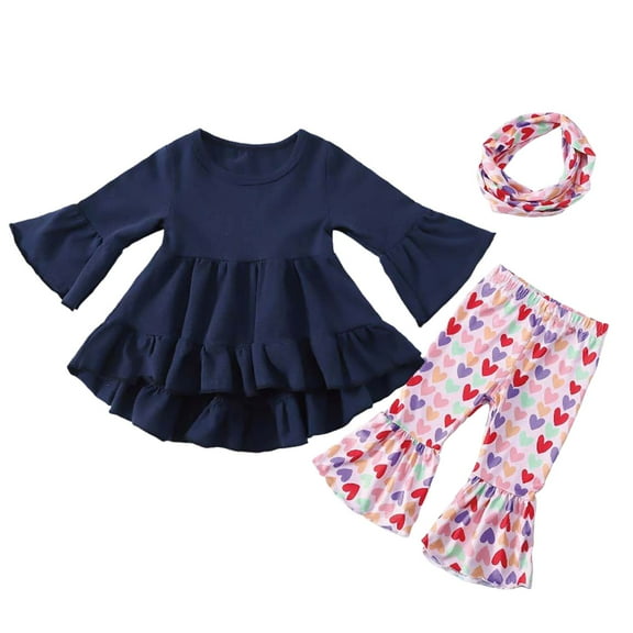 Kogui Cute Fall Outfits for Kids Fall Outfits for Toddler Girls Two Piece Top and Legging Sets for Baby Girls Clothing Size 12 18 Months (G,12-18 Months)