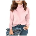 thumbnail image 1 of Kogui Cute Sweaters for Toddler Girls Toddler Baby Girl Sweater Cute Kids Outfit Little Girls Long Sleeve Bow Knit Sweatshirt Pullover Tops Size 4T 5T (Pink,4-5 Years), 1 of 9