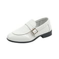 thumbnail image 1 of Kogui Dress Shoes Boys Kids Boys Dress Shoes Lace-Up School Uniform Shoes Little Boys Comfort Dress Shoes Size 13.5 (White,Little Kids 13.5), 1 of 7