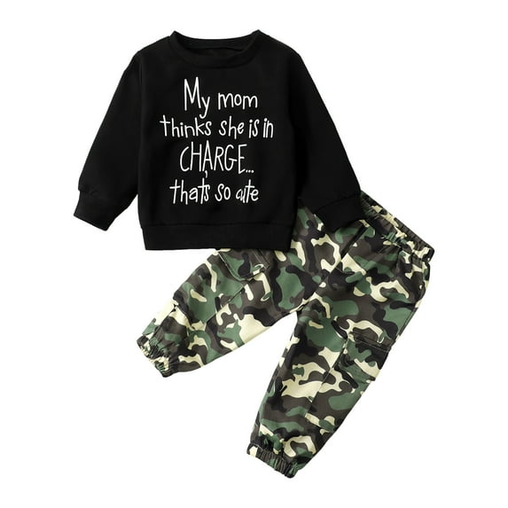 Kogui Fall Outfit Toddler Boy Teenage Boys 2 Piece Sweatshirt and Pant Sets for Toddlers and Big Kids Size 3T 4T (Black,3-4 Years)