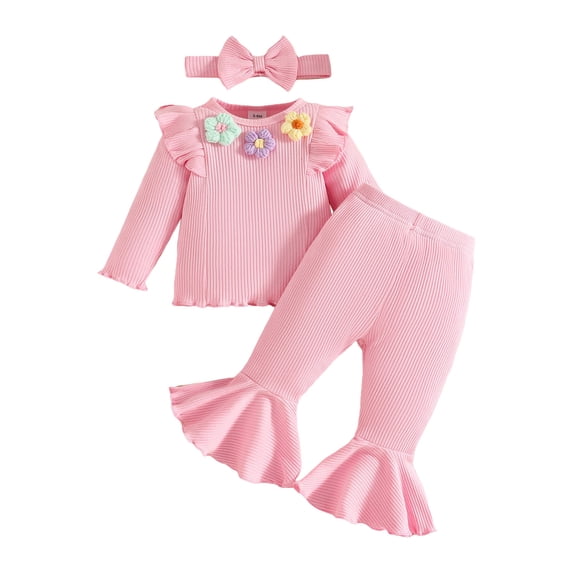 Kogui Fall Outfits for Toddler Girls Girls Clothes Sweatsuit Long Sleeve Sweatshirt and Pants Outfits 2 Piece Fall WInter Girls' Clothing Sets Size 18 24 Months (Pink,18-24 Months)