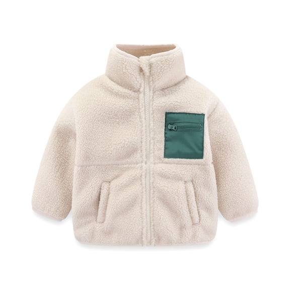 Kogui Fleece Jackets For Girls Girls Flannel Jacket Sherpa Fleece Lined Zip Up Winter Shirts with Hood Size 6T 8T (White,6-8 Years)