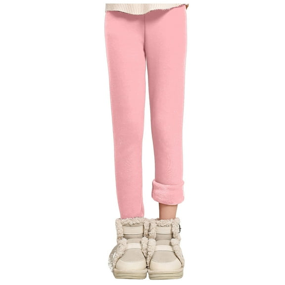 Kogui Girl Knit Leggings Winter Infant Baby Boy Girl Knit Leggings Cotton Knitted Solid Pants Tights Trousers Toddler Fall Winter Clothes Size 4T 5T (Pink,4-5 Years)