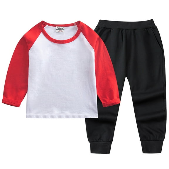 Kogui Girl Long Sleeve Pant Set Girls 2 Piece Outfits Long Sleeve Top with Slim Fit Pants Daily Wear Set Size 5T 6T (O,5-6 Years)