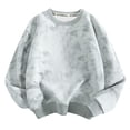 thumbnail image 1 of Kogui Girl Long Sleeve Sweatshirt Girl's Warm Fuzzy Knit Sweatshirt Cozy Sherpa Pullover Toddle Sweatshirt Size 7-8 Years (Grey,7-8 Years), 1 of 3