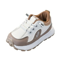 Kogui Girl Tennis Shoes Baby Shoes Walking Shoes Breathable with Soft Sole Baby Girls Sneakers Size 12 (Khaki,Little Kids 12)