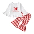 thumbnail image 1 of Kogui Girls 2 Piece Outfits Adorable Cute Toddler Baby Girls Clothes Set,Long Sleeve T-Shirt + Pants Outfit Size 18 24 Months (Red,18-24 Months), 1 of 4