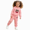 thumbnail image 1 of Kogui Girls 2 Piece Outfits Long Sleeve Clothes Print Hoodies Sweatshirt And Sweatpants Outfit Size 7-8 (Pink,7-8 Years), 1 of 9