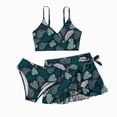 thumbnail image 1 of Kogui Girls Bathing Suit Girls Swimsuits 3 Piece Tankini Bathing Suit Set Cute Bikini Swimwear with Cover Ups Beach Skirt Size 10-11 (Dark Green,10-11 Years), 1 of 3