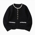 thumbnail image 1 of Kogui Girls Fall Sweaters Girls Long Cardigan Sweater Lightweight Open Front Long Sleeve Cardigan Kids Knitted Sweaters Size 11-12 (Black,11-12 Years), 1 of 9