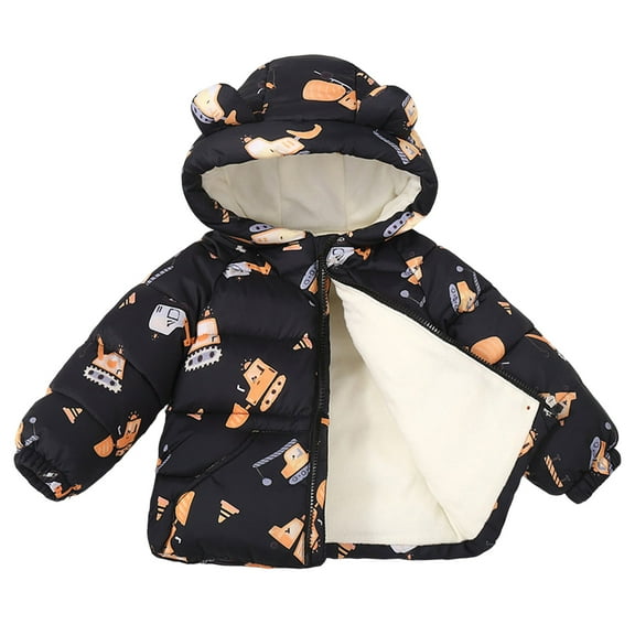 Kogui Girls Jacket Baby-Girls And Toddler Heavy Winter Jacket,Wind-resistant Water-resistant Shell,Fleece Inner 4T 5T (Black,4-5 Years)