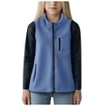 thumbnail image 1 of Kogui Girls Jacket Fleece Girl’s Fleece Full-zip Sequin Sleeves Jacket with Pocket for Toddler & Kids Size 3T 4T (Dark Blue,3-4 Years), 1 of 4