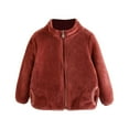 thumbnail image 1 of Kogui Girls Jacket Thin Toddler Kids Fleece Jacket Boys Girls Warm Winter Coat Zipper Solid Color Outwear Clothes Size 4T 5T (,4-5 Years), 1 of 3