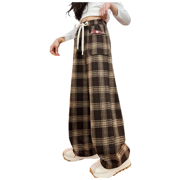 Kogui Girls Joggers Girls Sweatpants Kids Joggers Athletic Pants Sweat Pants for Running Size 7-8 (Brown,7-8 Years)