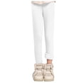 thumbnail image 1 of Kogui Girls Leggings Capri Kids Girl's Fall Fashion Stretch Leggings Comfortable Bottoms Size 11-12 (White,11-12 Years), 1 of 5