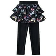 thumbnail image 1 of Kogui Girls Leggings Toddler Girls Footless Leggings with Skirt Lace Ruffle Tutu Girls Skirt Pants with Flora Print Size 4T 5T (Multicolour,4-5 Years), 1 of 3